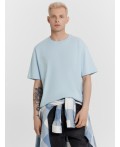 Футболка серо -голубой