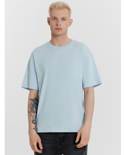 Футболка серо -голубой