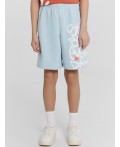 Шорты голубая дымка +печать