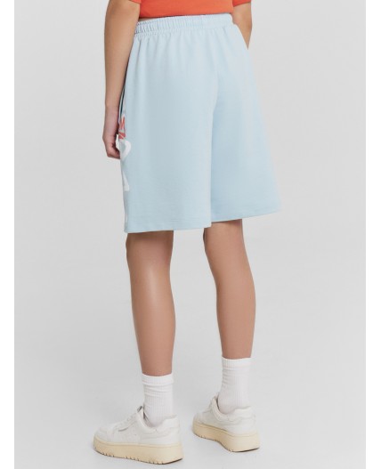 Шорты голубая дымка +печать