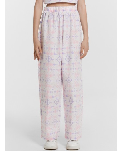 Комплект розовые разводы на белом