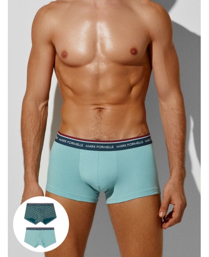 Трусы пыльная бирюза +геометрия на атлантике