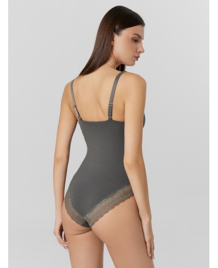 Боди дымчато -серый