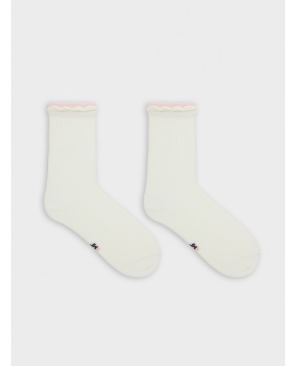 Носки молочный /розовый