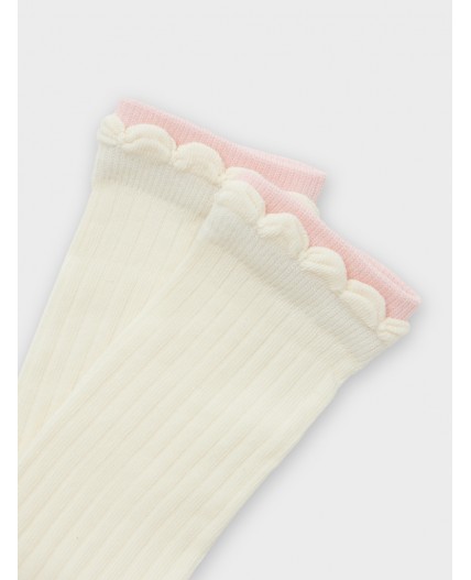 Носки молочный /розовый