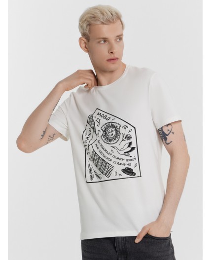 Футболка белый +печать3