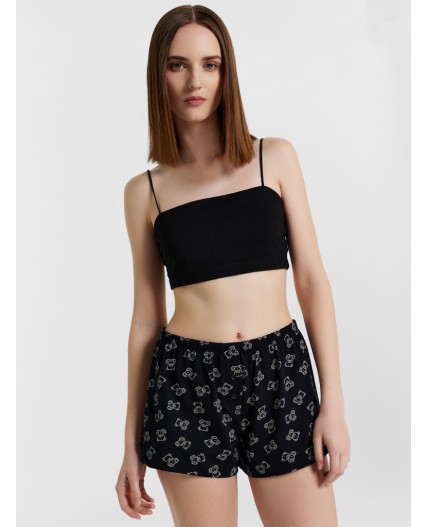 Шорты домашние мишки на черном