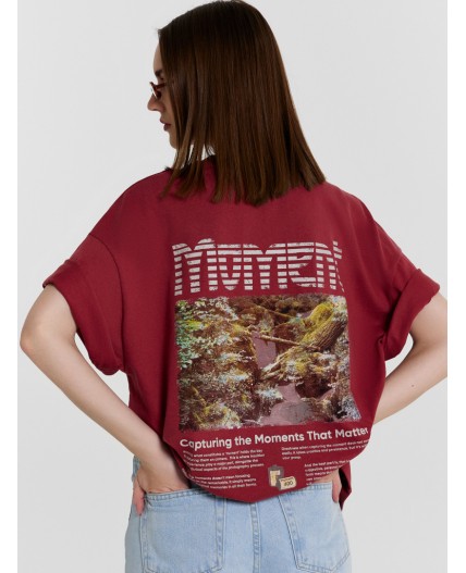 Футболка терракот +печать