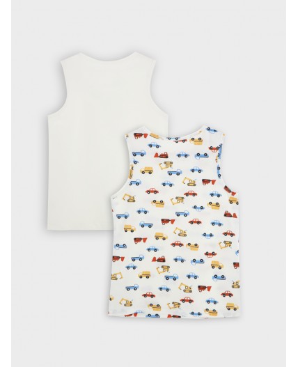 Майка св.молочный +машинки на молочном