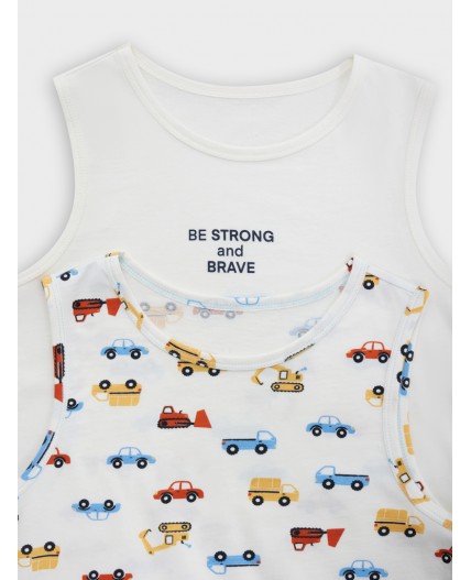 Майка св.молочный +машинки на молочном