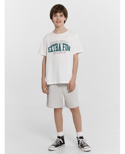 Шорты серый меланж 4306-А +печать2