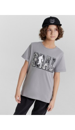 Футболка серый +печать3