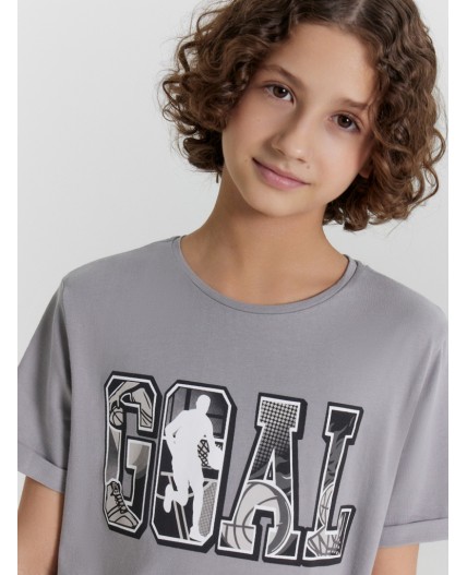 Футболка серый +печать3