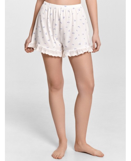 Комплект синие цветочки на белом