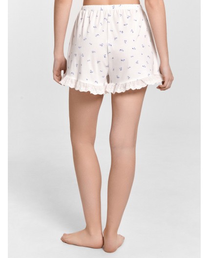 Комплект синие цветочки на белом