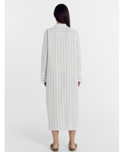 Платье полоска на св.молочном