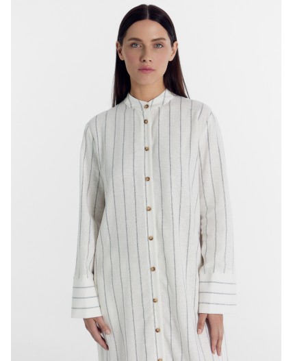 Платье полоска на св.молочном