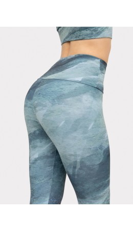 Легинсы голубой пейзаж