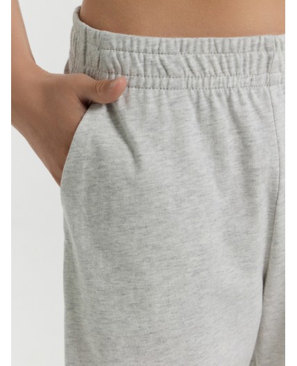 Шорты серый меланж 4306-А +печать