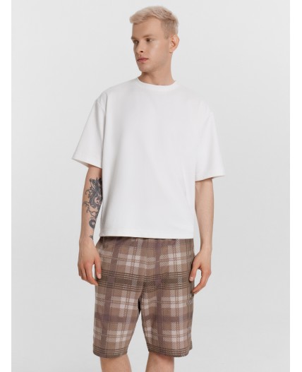 Шорты коричневая клетка