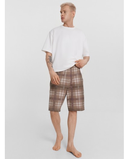 Шорты коричневая клетка