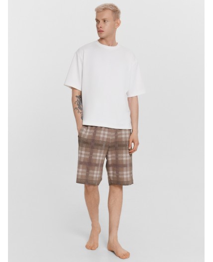 Шорты коричневая клетка