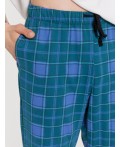 Брюки клетка на т.зеленом