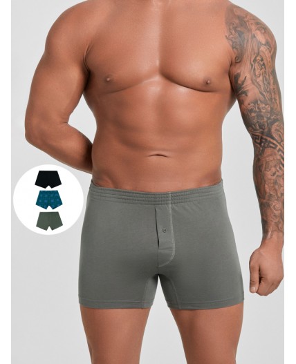 Трусы камень +клетка на т.зеленом +черный