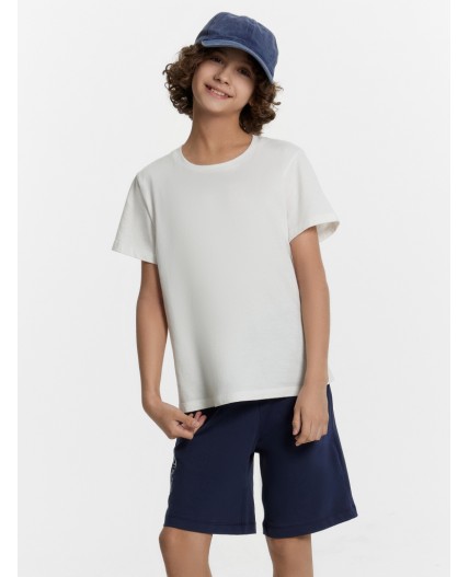 Шорты глубокий синий +печать