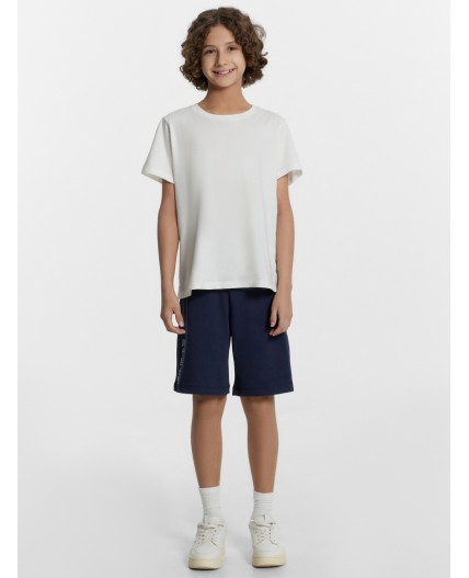 Шорты глубокий синий +печать