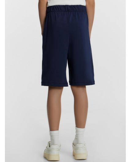 Шорты глубокий синий +печать