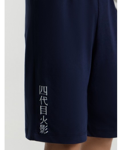 Шорты глубокий синий +печать