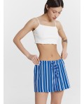 Шорты полоска на лазурном