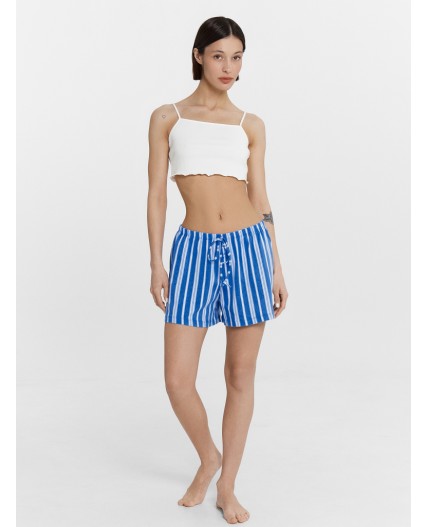 Шорты полоска на лазурном