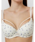 Бюстгальтер цветочки на молочном