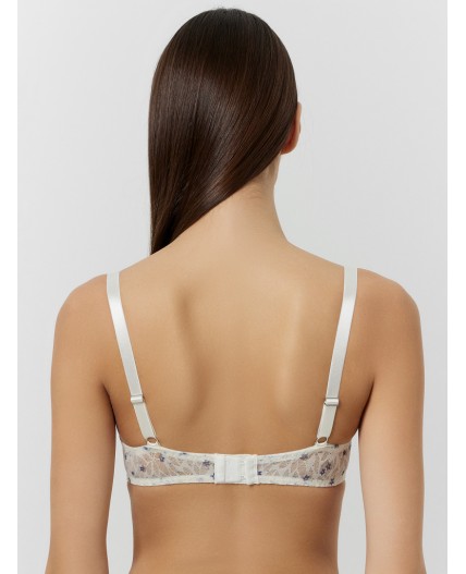 Бюстгальтер цветочки на молочном