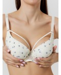 Бюстгальтер цветочки на молочном