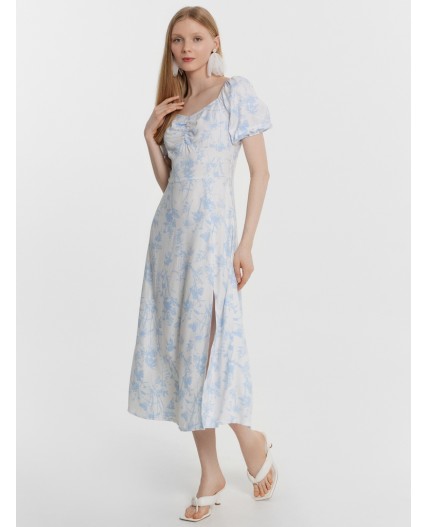 Платье цветы на белом