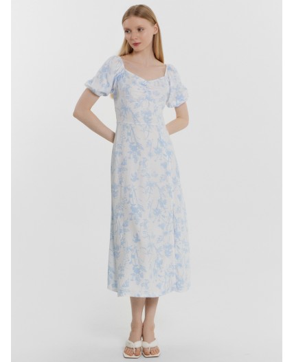 Платье цветы на белом