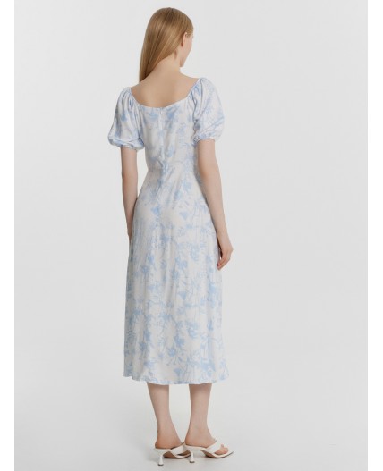 Платье цветы на белом