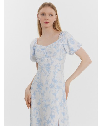 Платье цветы на белом