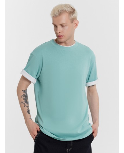 Футболка пыльная бирюза