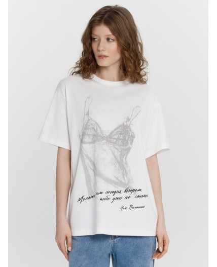 Футболка белый +печать4