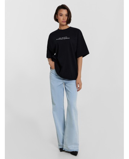 Футболка черный +печать1