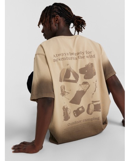 Футболка мокко +печать