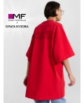 Футболка красная аура +печать