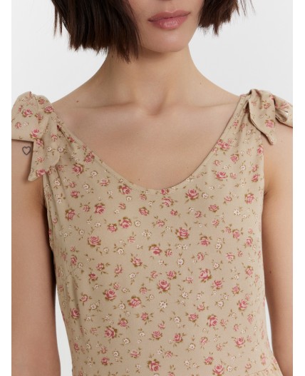 Сарафан цветочки на ирландском креме