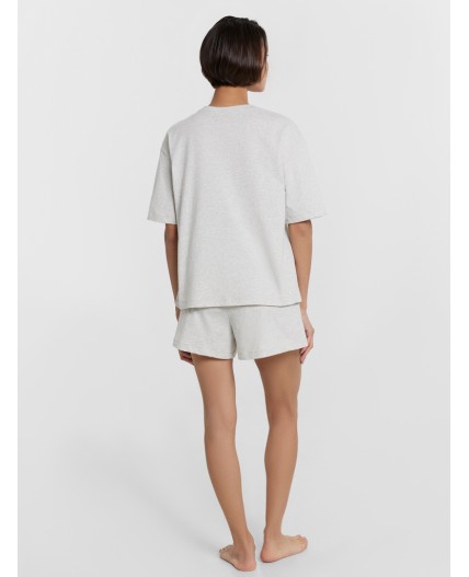 Пижама серый меланж 4306-А +печать2