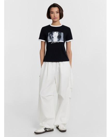 Футболка черный +печать