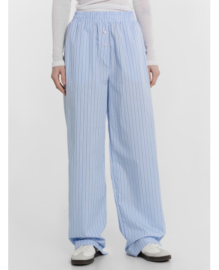 Брюки широкая голубая полоска